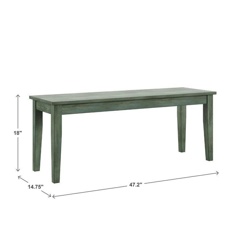 Masif Ahşap Yemek Masası Bench Yeşil 120 cm - 88270