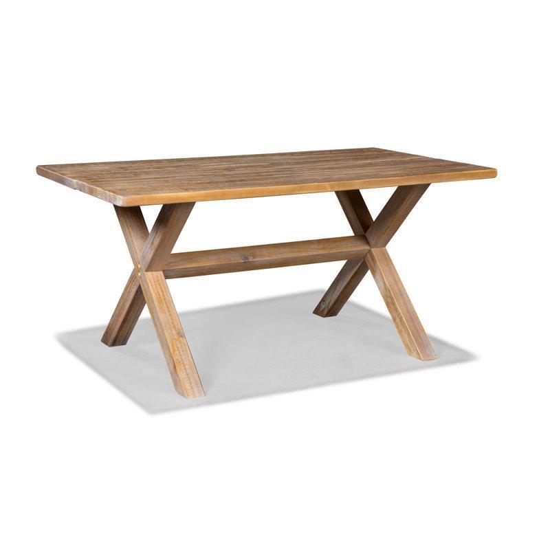 Masif Çam Ağacı Kır Evi Tarzı Dikdörtgen Yemek Masası 160x91 cm - 87805