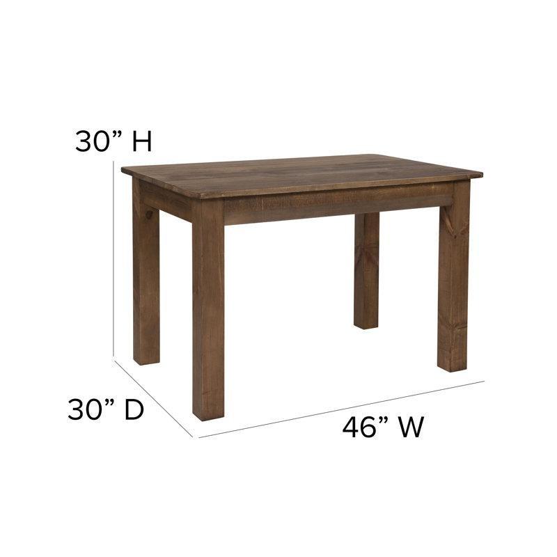 Masif Çam Ahşap Kırsal Yemek Masası 117 cm - 84352