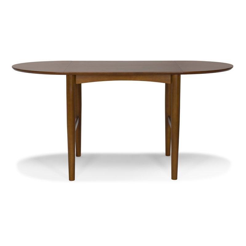 Masif Kauçuk Ağacı Yemek Masası Koyu Kahverengi Oval 80x160 cm - 87784