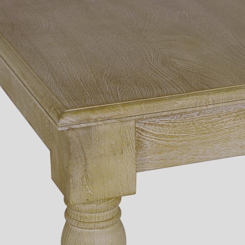 Masif Mango Ağacı Kare Yemek Masası 122 cm Eskitme Tasarım - 86809