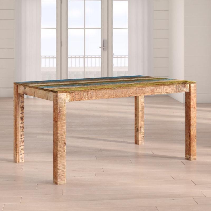 Masif Mango Ahşap Bohem Yemek Masası 180x180 cm Bej - 83590