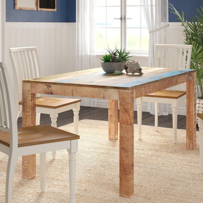 Masif Mango Ahşap Bohem Yemek Masası 180x180 cm Bej - 83590