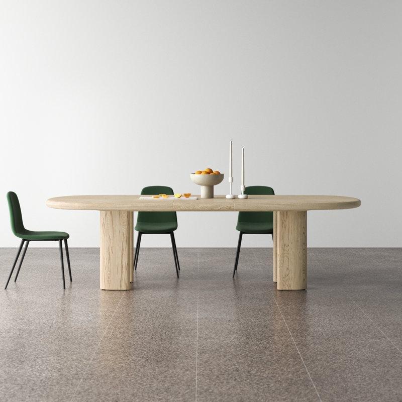 Masif Meşe Açılır Yuvarlak Yemek Masası 221 cm - 84244