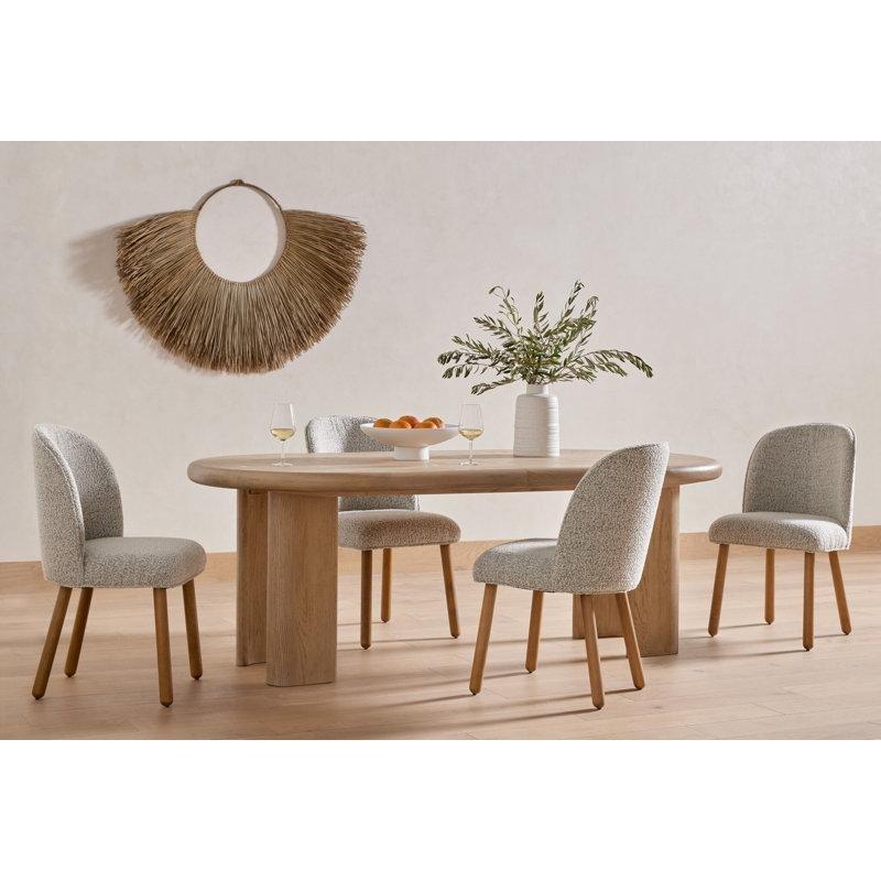 Masif Meşe Açılır Yuvarlak Yemek Masası 221 cm - 84244