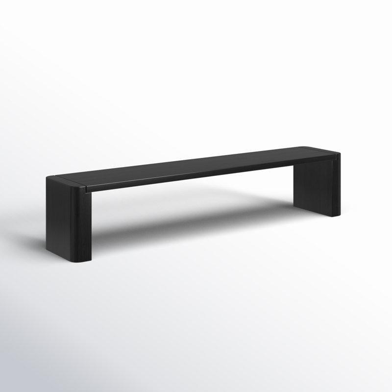 Masif Meşe Ağacı Yemek Masası Bench 208 cm Siyah - 88294