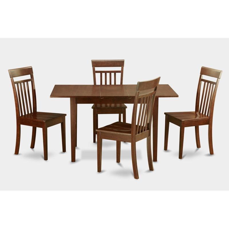 Maun Rengi Açılır Mutfak Masası ve 4 Sandalye Seti 81x135 cm - 85177.0