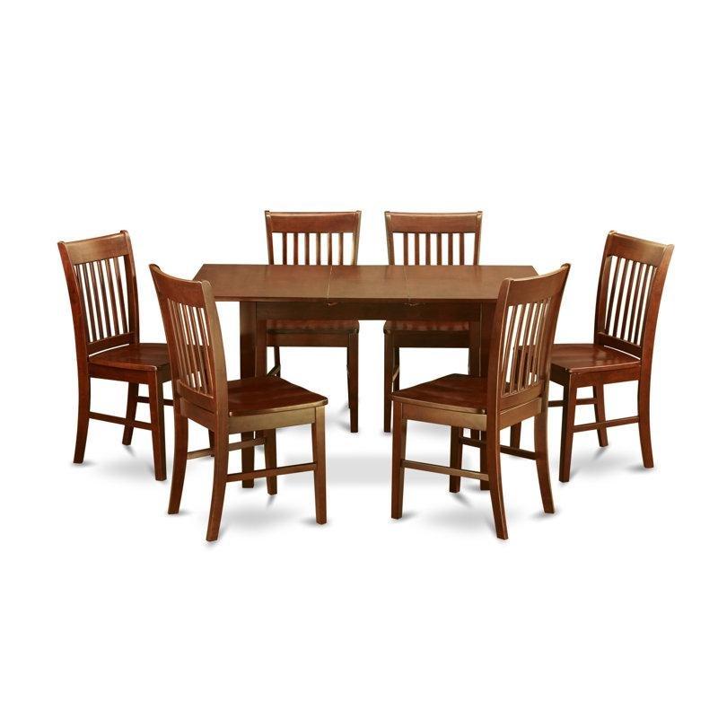 Maun Rengi Açılır Mutfak Masası ve 6 Sandalyeli Yemek Seti 81x137 cm - 85153.0
