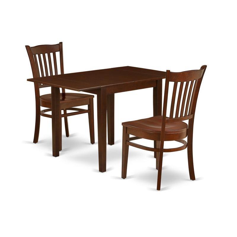 Maun Rengi Katlanır Mutfak Masası ve 2 Sandalye Seti 122x76 cm - 85444.0