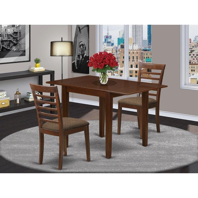 Maun Renginde Katlanır Mutfak Masası ve 2 Sandalye Seti 122x76 cm - 85363.0