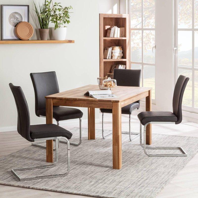 Meşe Ahşap Açılır Yemek Masası 140x90 cm - 83803