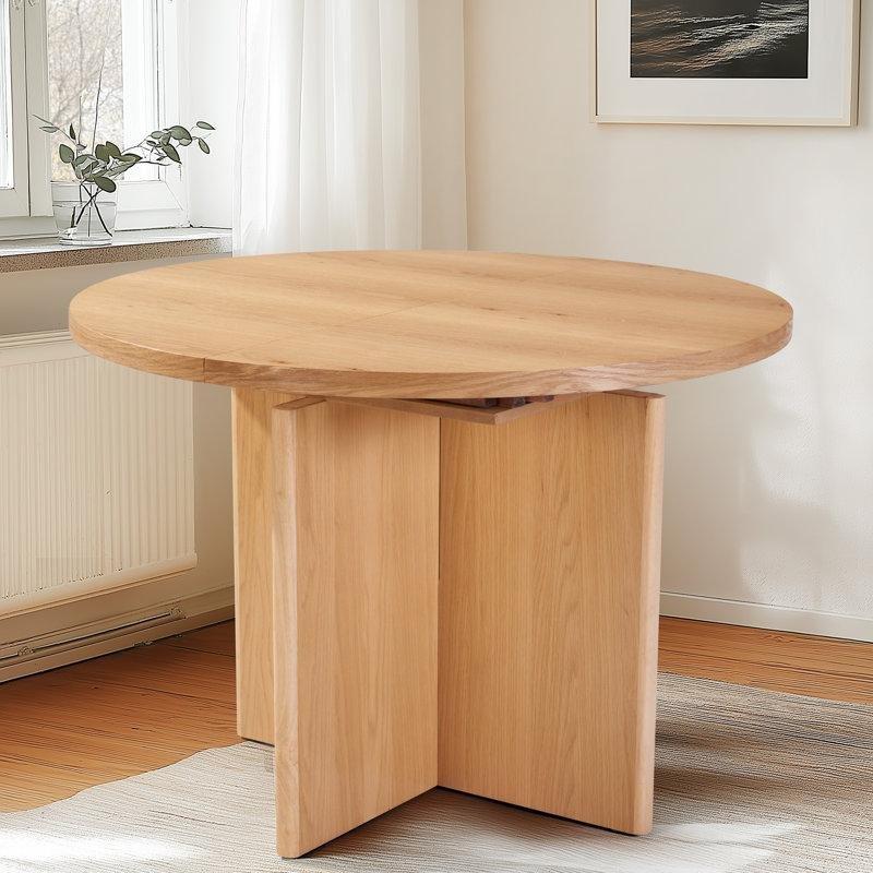 Meşe Renginde Genişletilebilir Oval Yemek Masası 107-147 cm - 84376