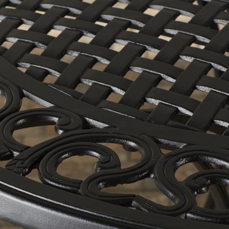 Oval Dönerken Ferforje Yemek Masası 183 cm Genişlik Alüminyum - 86821