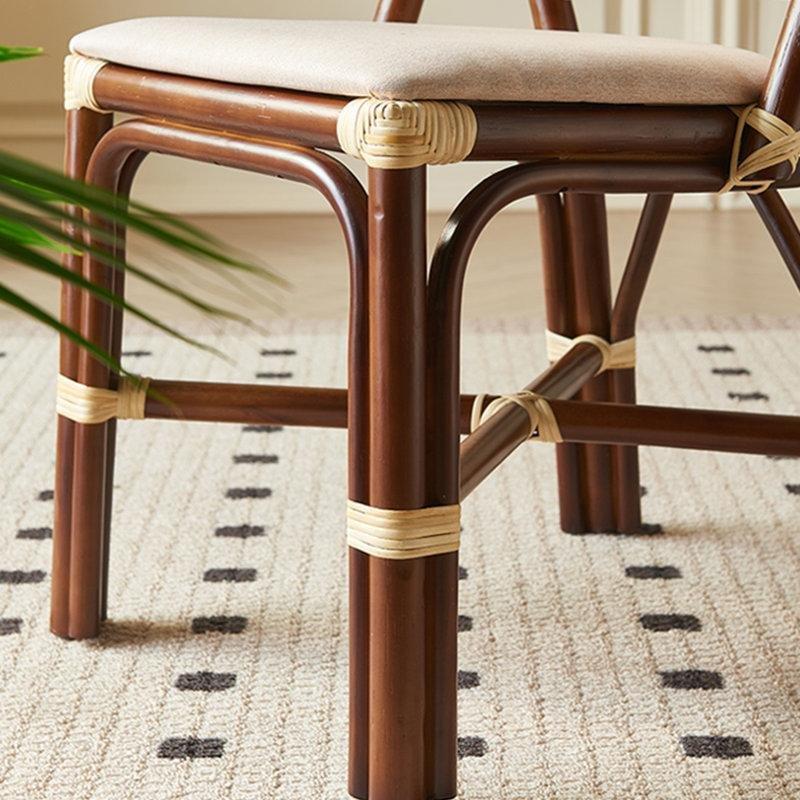 Rattan Çerçeveli Temperli Cam Yemek Masası Takımı 180x80 cm - 88180