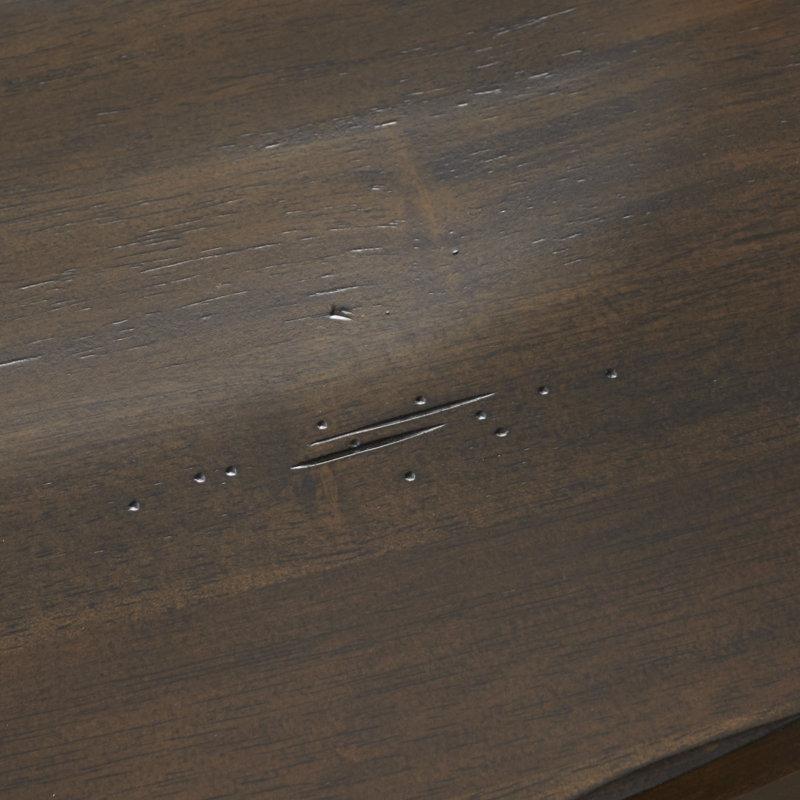 Rubberwood Masif Ahşap 4 Kişilik Yuvarlak Yemek Masası Seti Gri Taban ve Kahverengi Sandalyeler - 88081