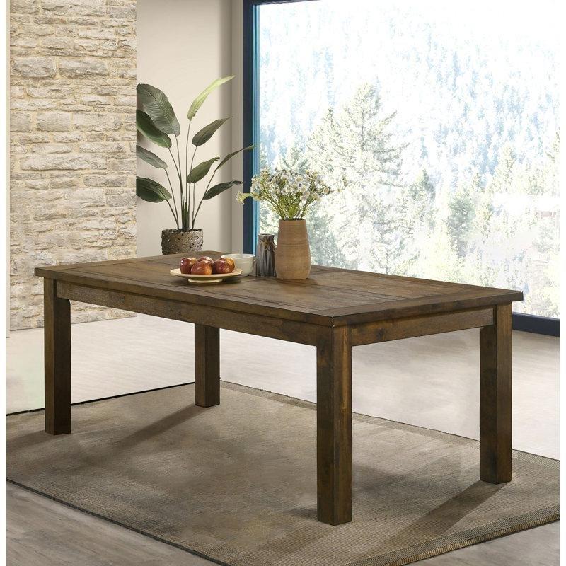 Rustik Golden Brown Masif Ahşap 8 Kişilik Yemek Masası 200x100 cm - 84229