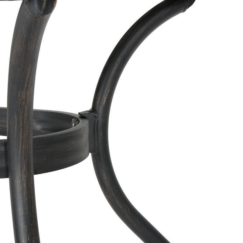 Şampinya Bakır Renginde Metal Ferforje Yemek Masası 172 cm - 86833
