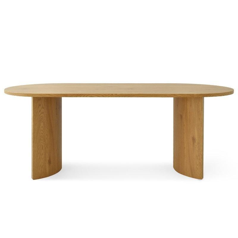 Sarı Ayaklı Oval Tasarımlı 8 Kişilik Yemek Masası 200x90 cm - 84175