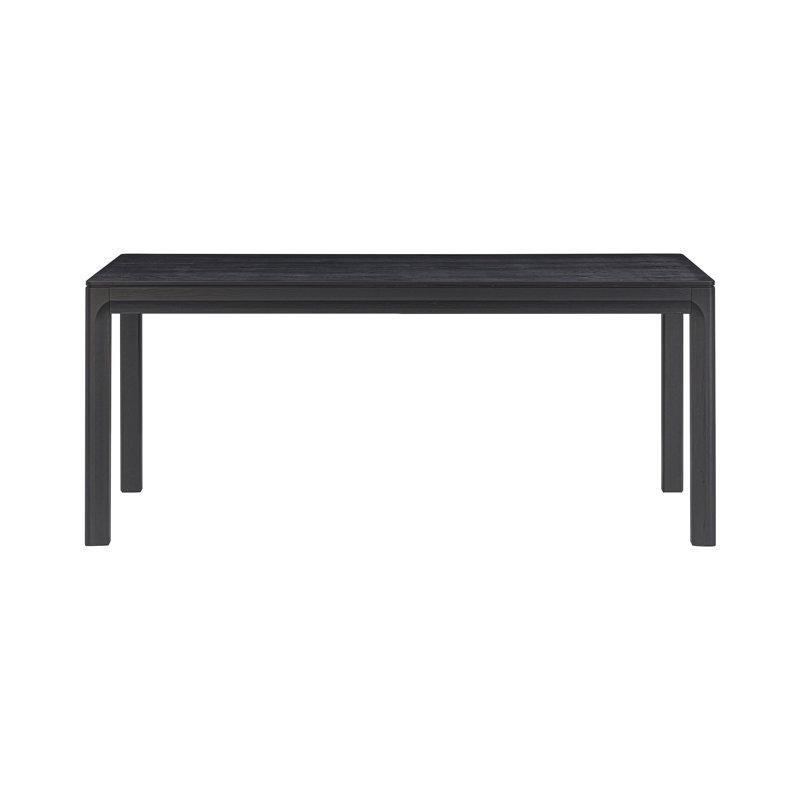 Siyah Endüstriyel Ahşap Genişletilebilir Yemek Masası 90x140 cm - 85888