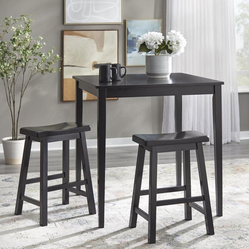 Siyah Kauçuk Ağacı Kare Yemek Masası 91 cm - 87631
