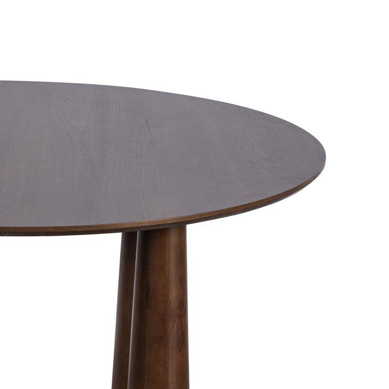 Siyah Masif Ahşap Oval Yemek Masası 76 cm Yükseklik - 83992