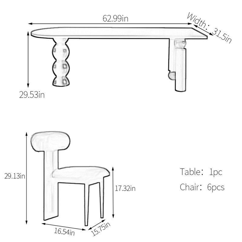 Siyah Masif Kül Ağacı Bohem Mutfak Masası 160x80 cm Altı Sandalyeli Set - 85327.0