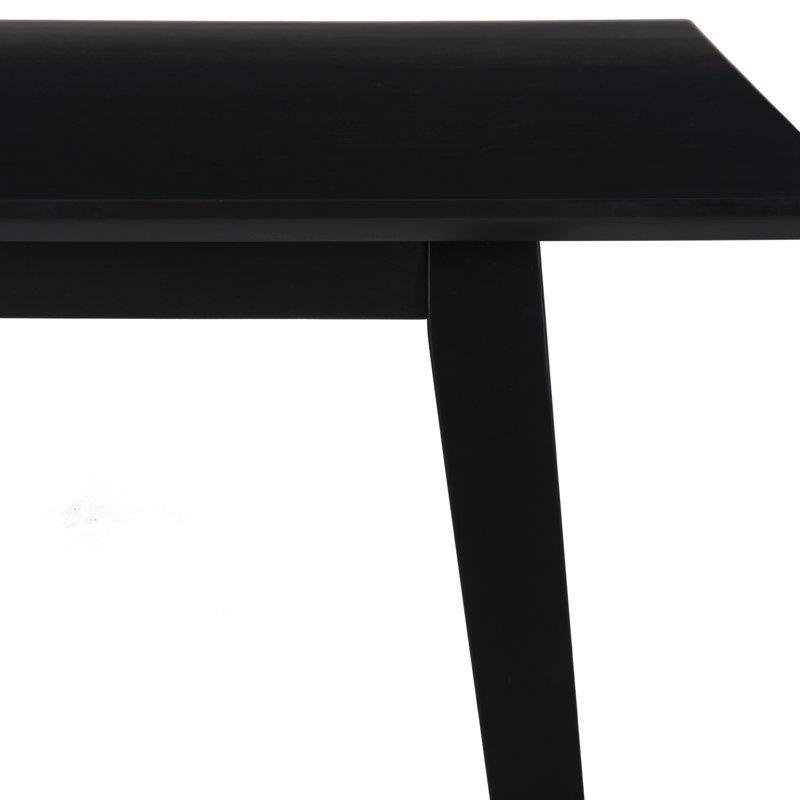 Siyah Mat Yemek Masası 152 cm Endüstriyel Ahşap Altı Kişilik - 85915