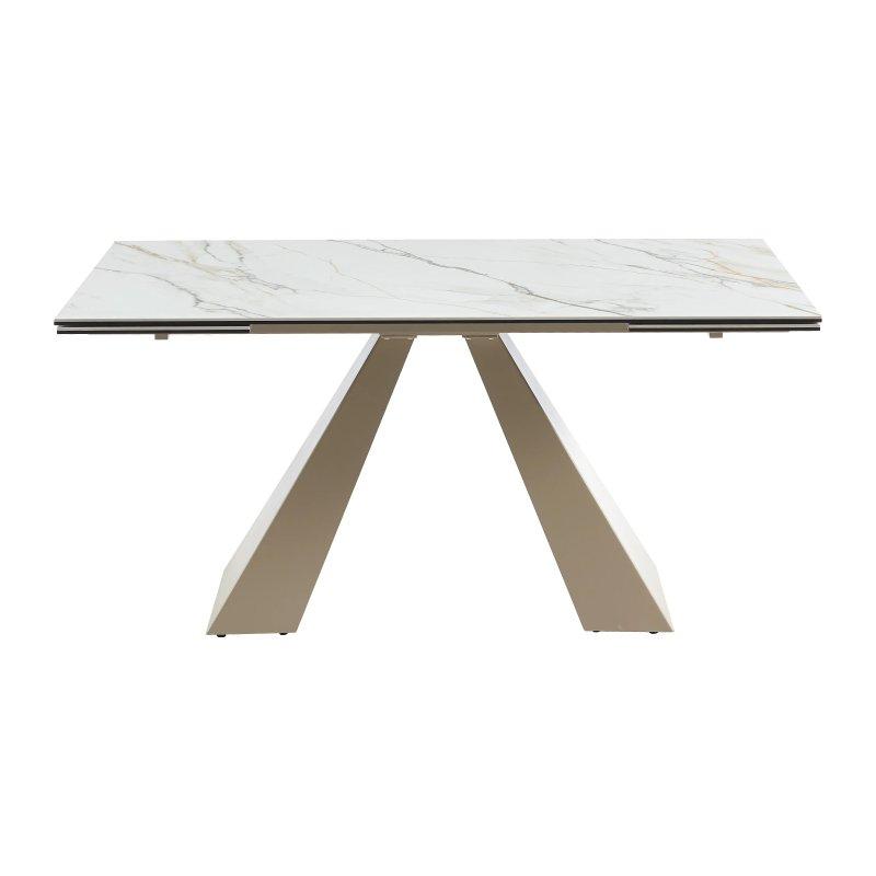 Siyah Mermer Desenli Açılır Yemek Masası 160-240 cm - 83278
