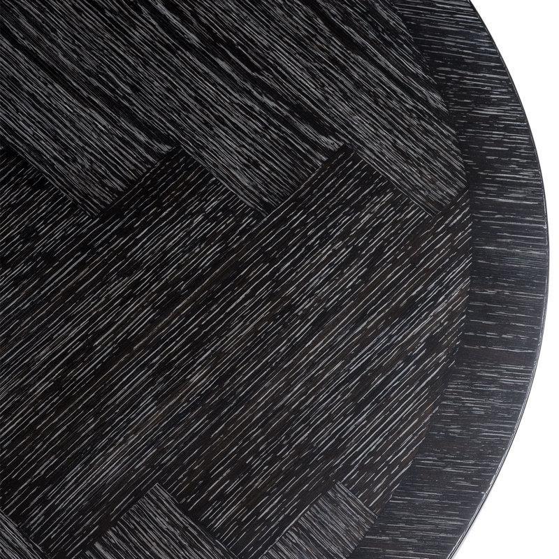 Siyah Meşe Masif Ahşap Oval Yemek Masası 200 cm - 87886