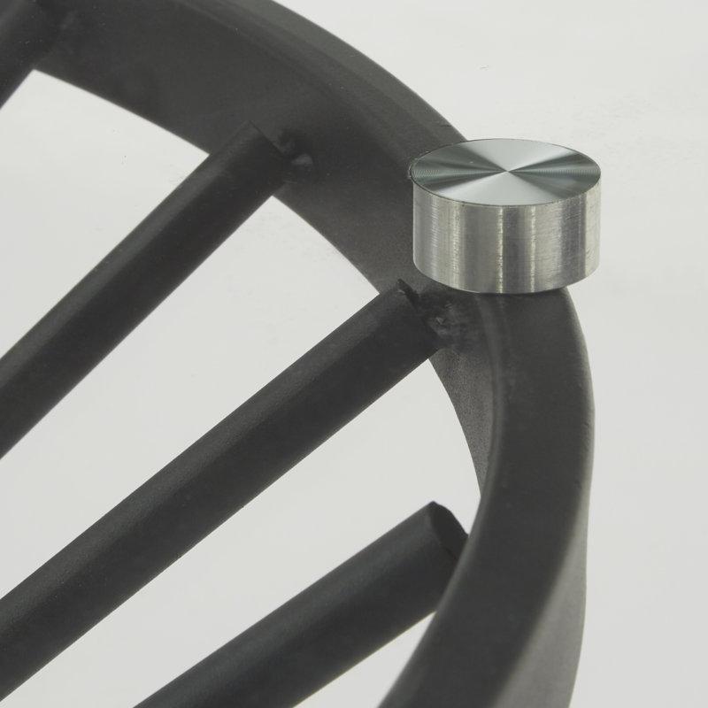 Siyah Metal Ayaklı Cam Tablalı Yuvarlak Yemek Masası 137 cm - 83734