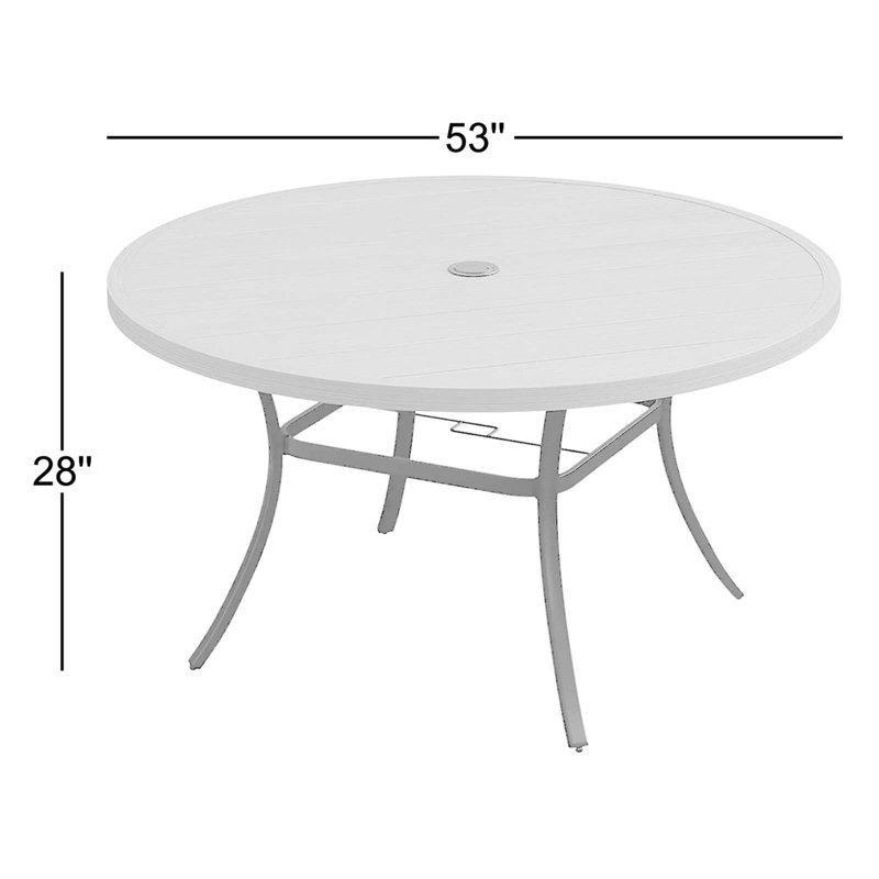 Siyah Metal Çerçeveli Yuvarlak Bahçe Yemek Masası 135 cm - 84556