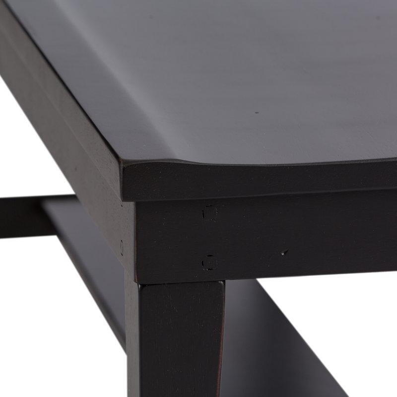 Siyah Rubberwood Yemek Masası Bench 132x46x45 cm - 88297