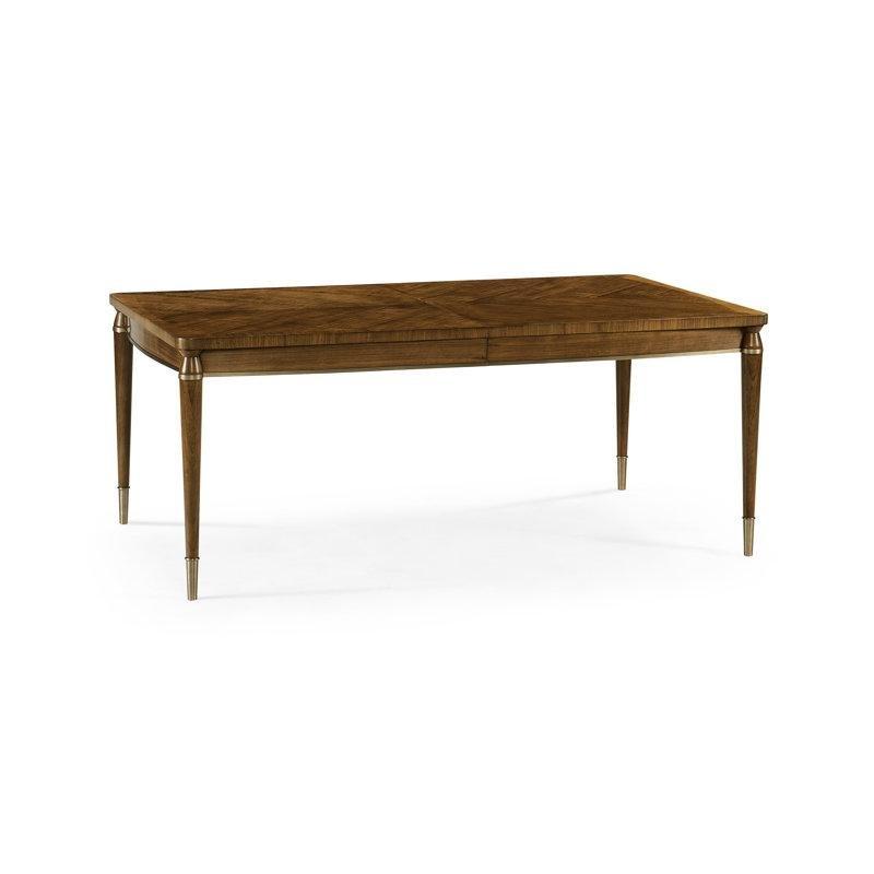 Toulouse Ceviz Masif Ahşap Genişletilebilir Yemek Masası 107x305 cm - 84172