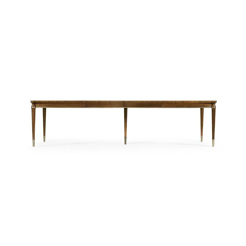Toulouse Ceviz Masif Ahşap Genişletilebilir Yemek Masası 107x305 cm - 84172