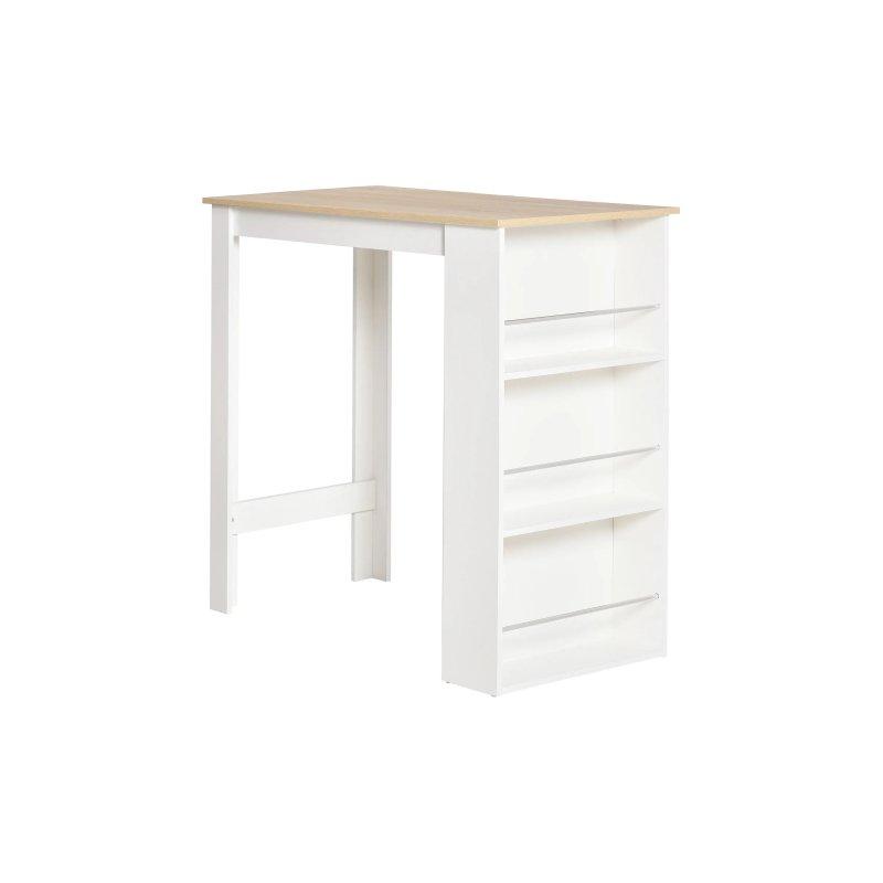Üç Raflı Açık Ceviz ve Beyaz Mutfak Masası 112x57x106 cm - 88534