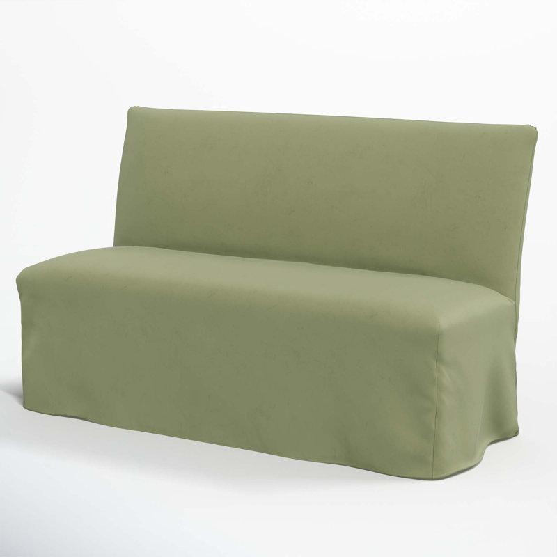 Yeşil Kumaş Döşemeli Yemek Masası Bench 57x94x64 cm - 88357