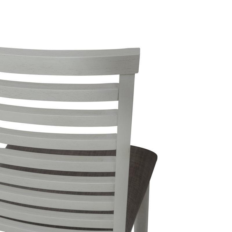 Yuvarlak Açılır Yapraklı Beyaz Ahşap Mutfak Masası 2 Gri Kumaş Sandalyeli Set - 85570.0