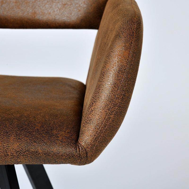 Yuvarlak Ahşap Tablalı Siyah Metal Ayaklı Modern Mutfak Masası 80 cm - 85501.0