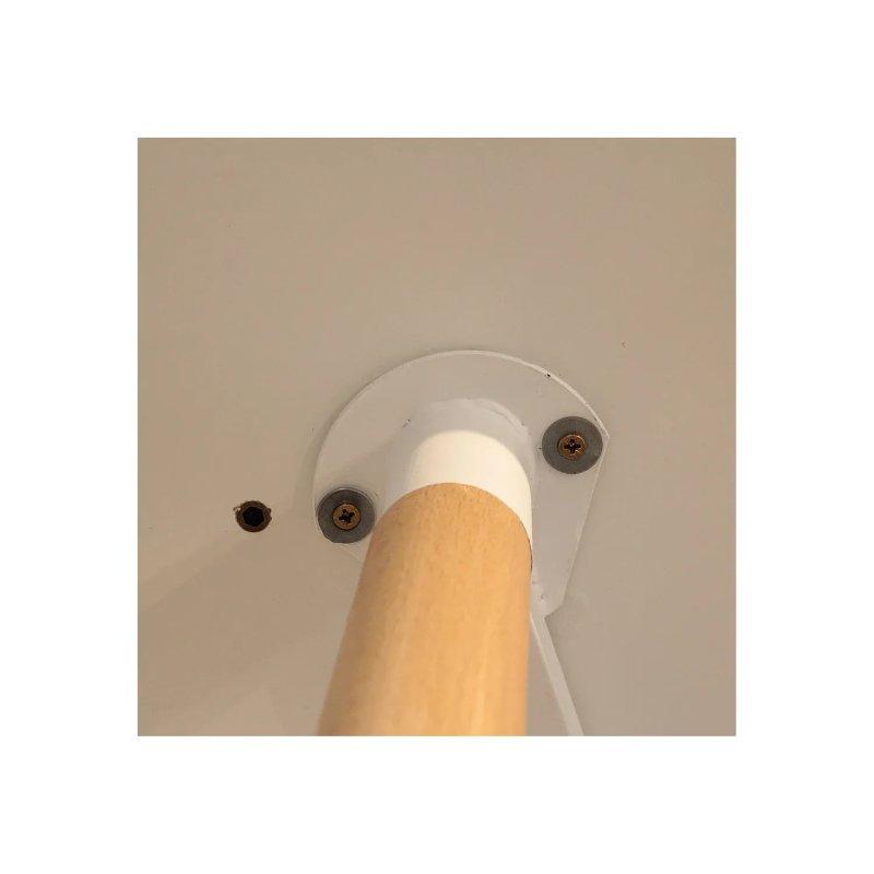 Yuvarlak Beyaz Mutfak Masası 76 cm Ahşap Ayaklı - 88570