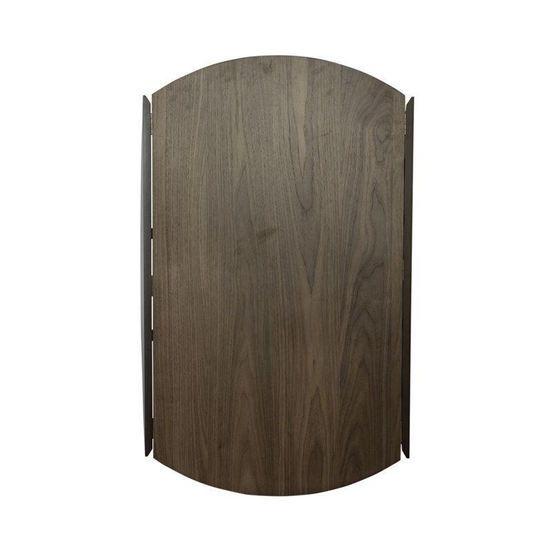 Yuvarlak Kahverengi Masif Ahşap Katlanır Yemek Masası 107 cm - 87748