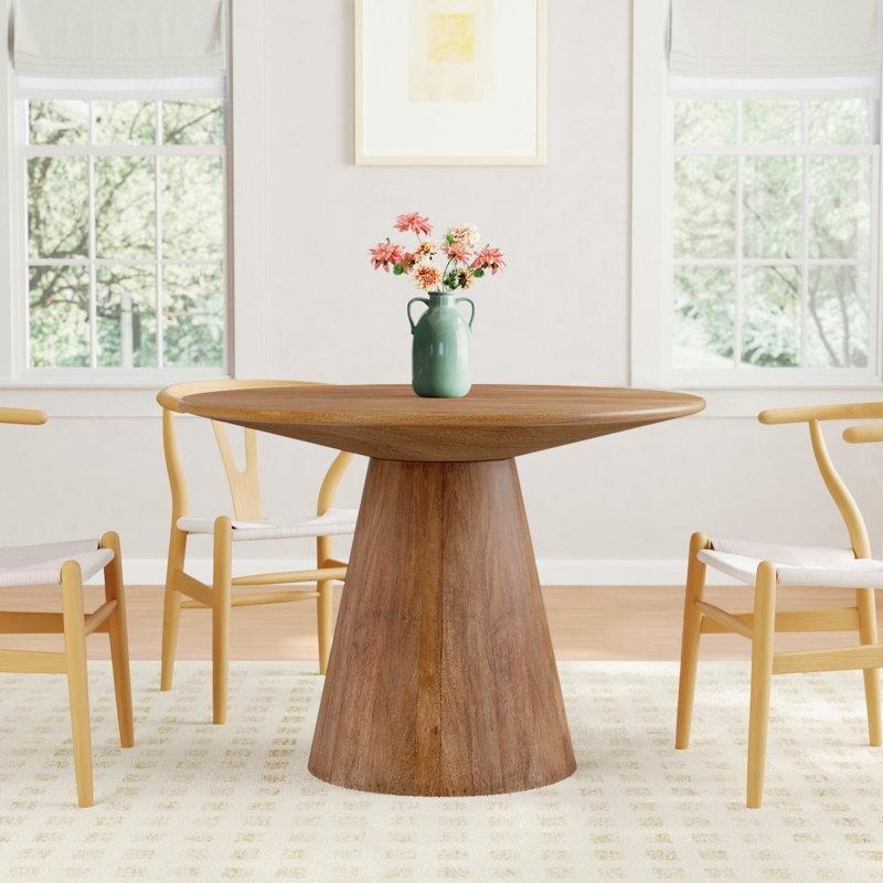 Yuvarlak Mango Ağacı Bohem Yemek Masası 107 cm - 83605