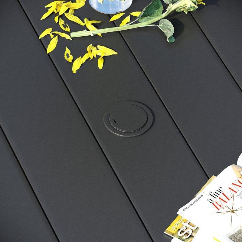 Yuvarlak Metal Çelik Bahçe Yemek Masası 120 cm Çapında 6 Kişilik - 84550