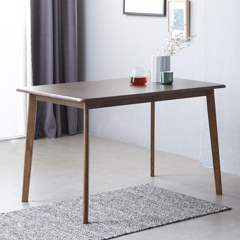 Yüzyıl Ortası Modern Tasarımlı Doğal Ahşap Dikdörtgen Yemek Masası 120x70 cm - 86677