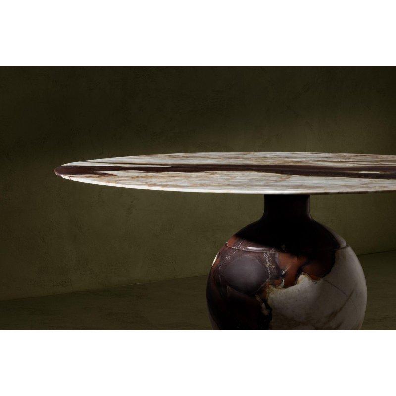 140 cm Yuvarlak Calacatta Mermer Masa - 92224