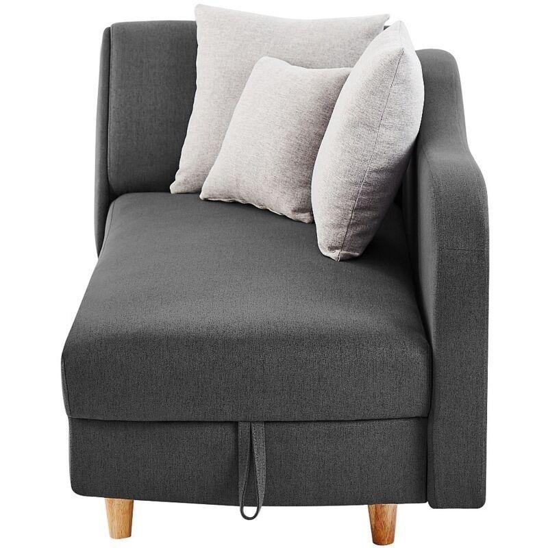 160x80x81 cm Antrasit Kumaş Sağ Köşe Açılır Depolama Alanlı Dinlenme Koltuğu - 109220