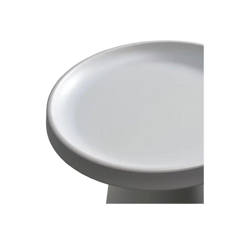 2 Adet Yuvarlak Metal Orta Sehpa Beyaz 50 cm ve 70 cm - 102321