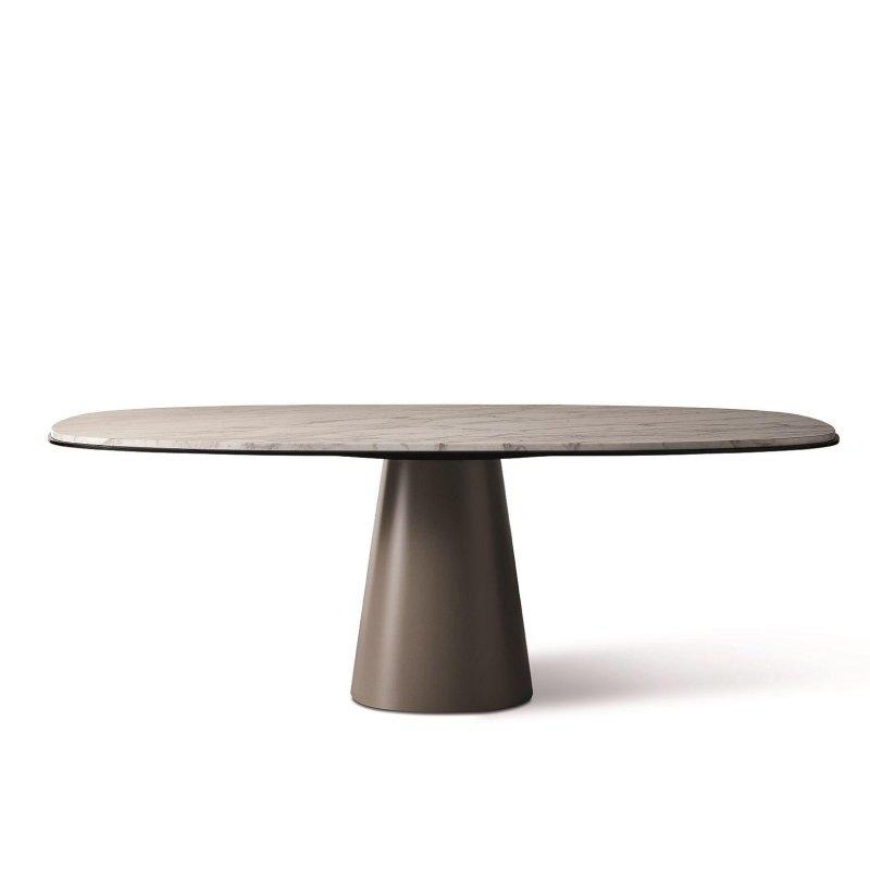 210x115 cm Oval Mermer Yemek Masası - 92005