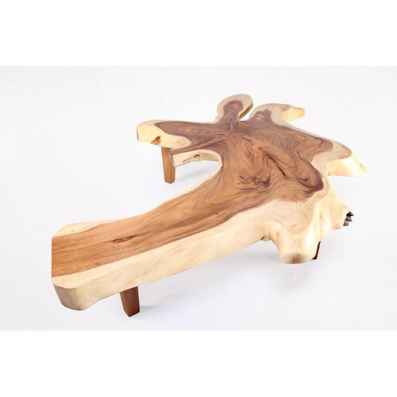 240 x 147 cm Kahverengi Kütük Orta Sehpa Masif Akasya Ahşap - 105307