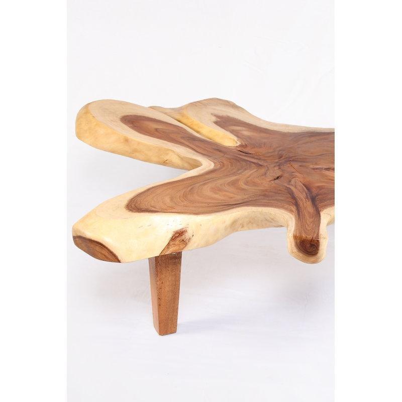 240 x 147 cm Kahverengi Kütük Orta Sehpa Masif Akasya Ahşap - 105307