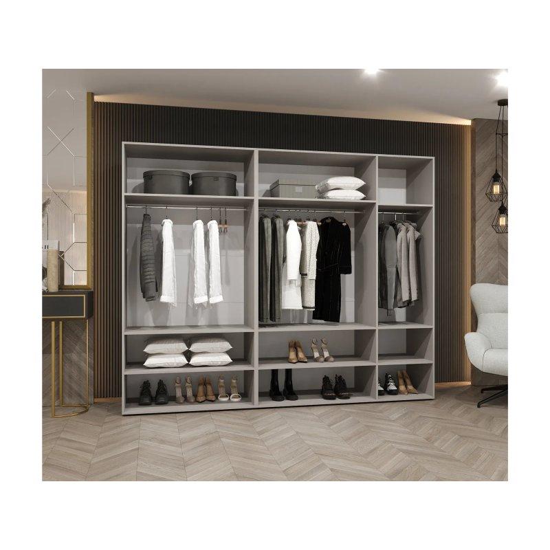5 Kapılı Siyah Gardrop 250x202x52 cm - 90466